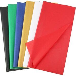 Longerse 6 Colors 60 Sheets Gift Tissue Paper For Christmas, Birthdays, Holidays